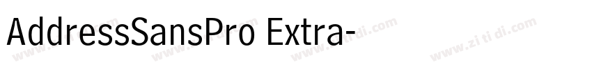 AddressSansPro Extra字体转换